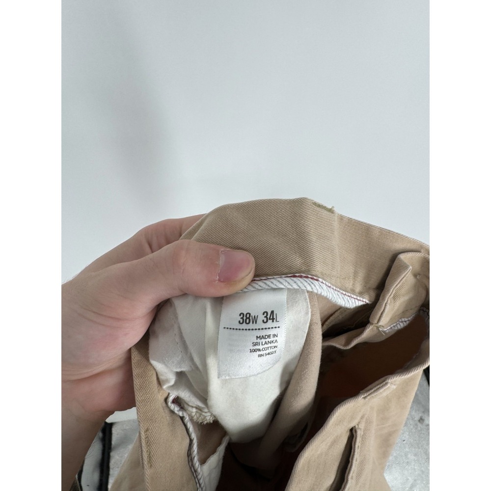 Old Navy Chino Pants Khaki Baggy Loose Fit Straight Leg Vintage Y2K Mens 38x32 - Picture 4 of 8